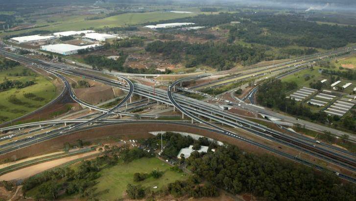 Infrastructure development like the New Westlink M7 has spurred demand for industrial property in Western Sydney. Photo: Quentin Jones