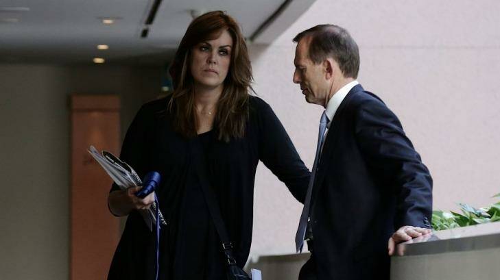 Tony Abbott and Peta Credlin before the last election. Photo: Alex Ellinghausen