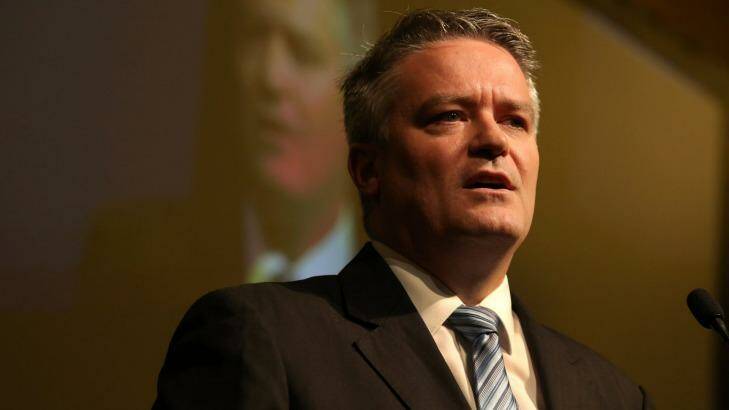 "It is not good enough for Bill Shorten to try and keep hiding behind the Senate crossbench.": Finance Minister Mathias Cormann. Photo: Philip Gostelow