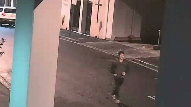 Police have released CCTV footage of a man who allegedly sexually assaulted a woman in George Street.  Photo: Police Media