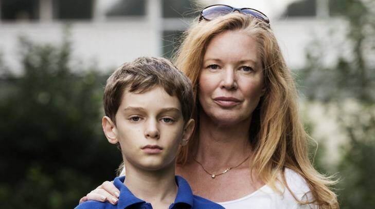 Ultimo P&C president Janine Barrett with her son Fred. Photo: James Brickwood