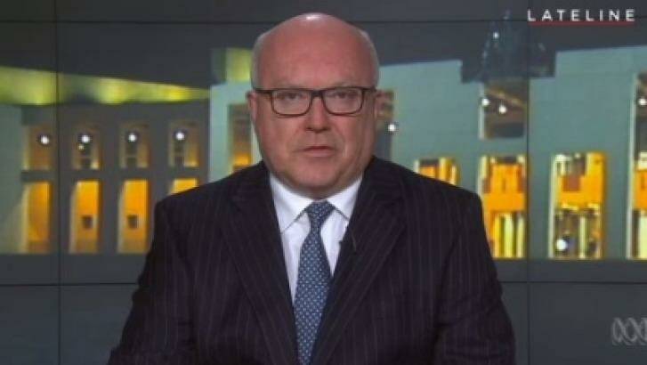 Attorney General George Brandis said the plebiscite was the "only way". Photo: ABC Lateline