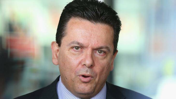 Independent senator Nick Xenophon: "The whole idea is for the Libs to do the right thing on submarines." Photo: Quinn Rooney