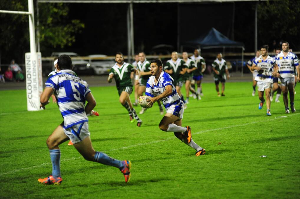 Chris Daley attacking for Macquarie against CYMS on Friday night.