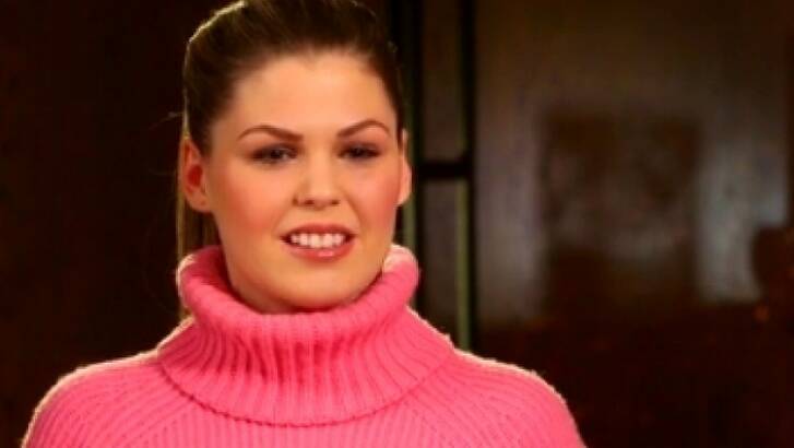 Belle Gibson in a scene from her interview with Channel Nine's 60 Minutes program. Photo: Channel Nine