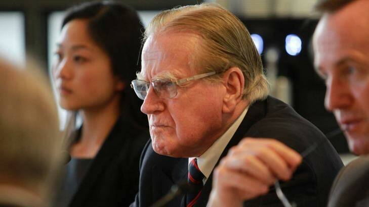 Reverend Fred Nile (centre) says the CSG industry should be put on ice. Photo: Ryan Osland