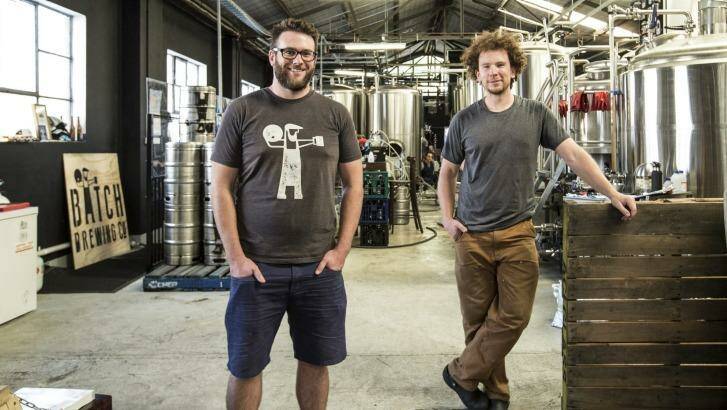 Andrew Fineran and Chris Sidwa, of Batch Brewing Company. Photo: Louie Douvis