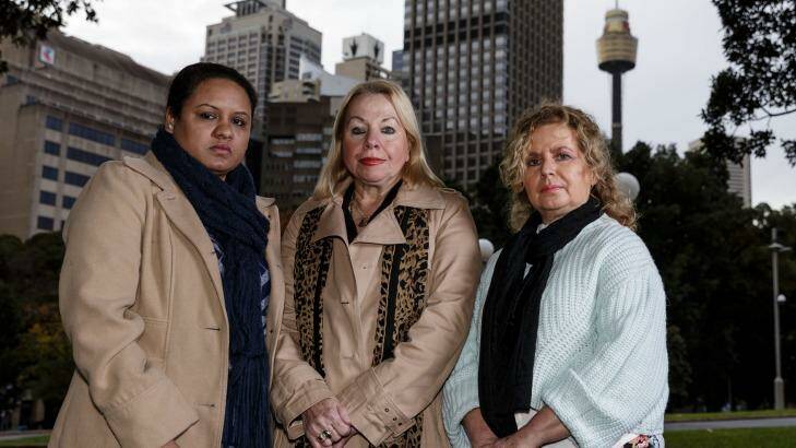 Ireen Prakash (left), Irene Kramer (centre) and Elizabeth Anderson feel abandoned by the National Union of Workers. Photo: Brook Mitchell