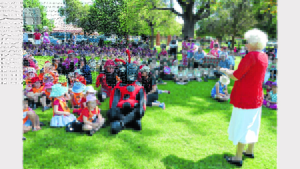 The scene in Cooke Park last year during the REaDing Day activities.   Bill Jayet photo.