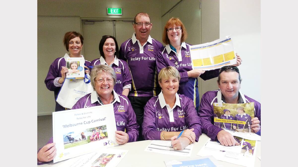 Some of the committee behind the Parkes and Dsitrict Relay for Life - Back Fiona Markwell ( Cancer Council ), Renae Rice, Grahaeme Williams, Anne - Maree Winter; front, Kay Newbigging, Donna Payne and Wilbur Harris.
ese are some of the current RFL Committee
 