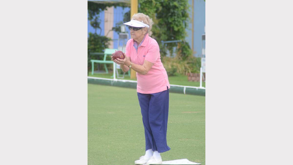 Elvy Collins enjoyed the day honouring her late husband Bob at the Railway Bowling Club. Photo: Renee Powell 1114rail_3291