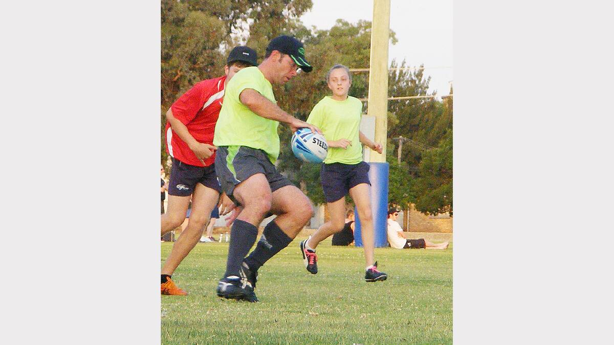 Chris Reynolds broke through for a good try sat touch football last week. sub