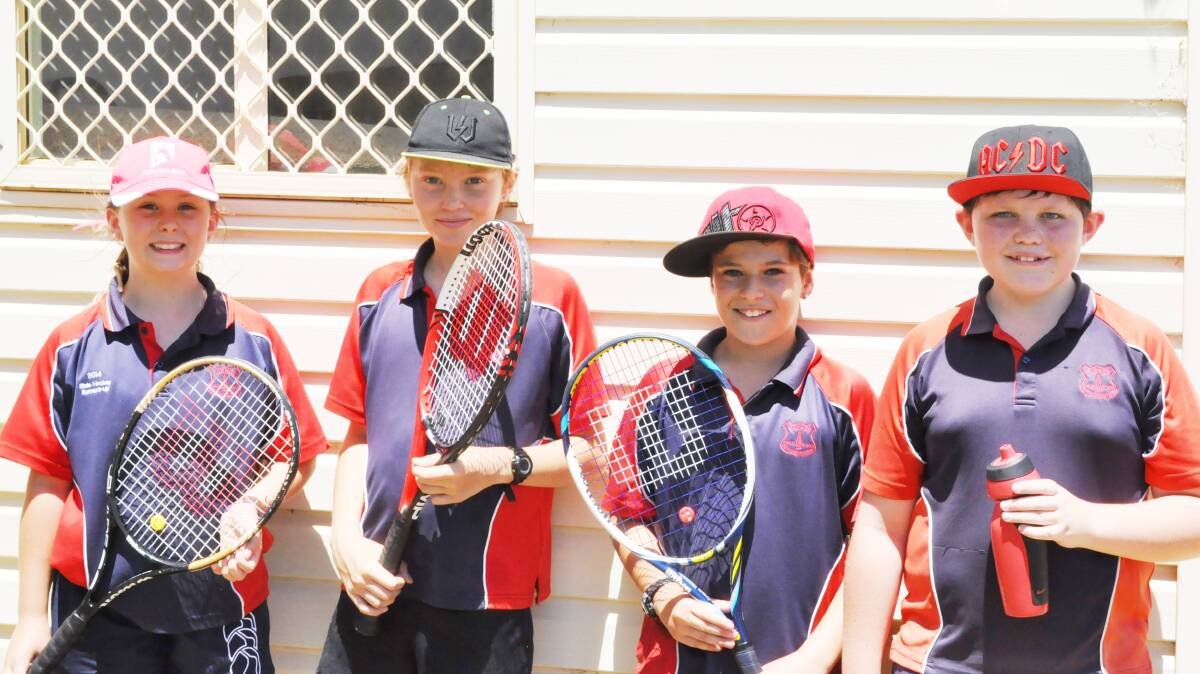 Parkes Public School’s Year 5-6 team consisted of, from left - Chloe Drabsch, Alex Bartley, Koby Wirth and Luke Dixon. The team went on to win their division. 		  Photo: Denis Howard 1115Magill_0006 