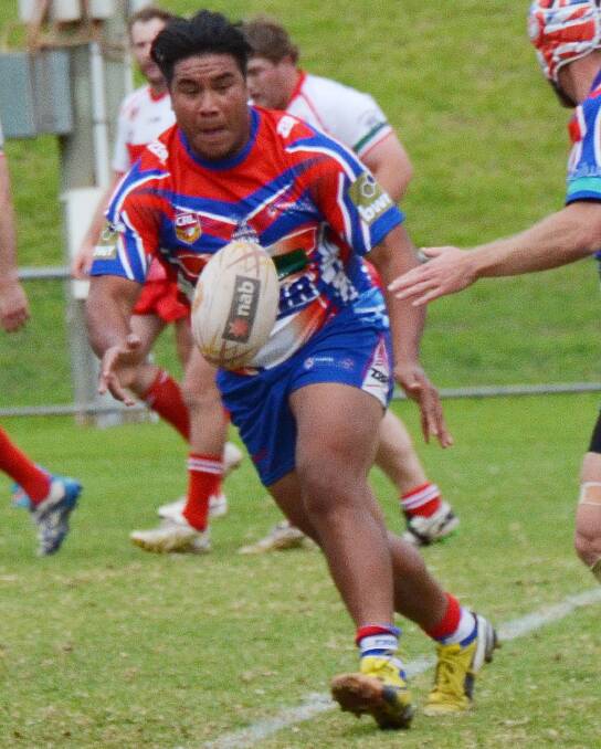 Brandon Tago was strong for Parkes Spacemen against Narromine on Sunday. 
Photo: Jenny Kingham 0516League_0951