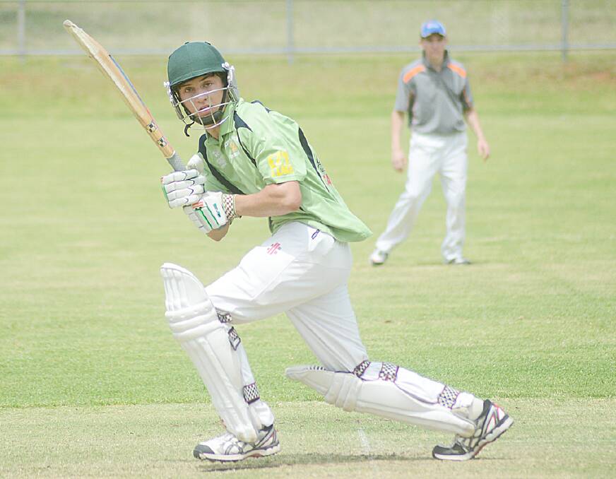 Vince Umbers, pictured in action for club side Royals, will play a key role in Parkes’ top order in the Western Zone Premier League final against Dubbo this Sunday. Photo: Renee Powell 0115cric_9370
