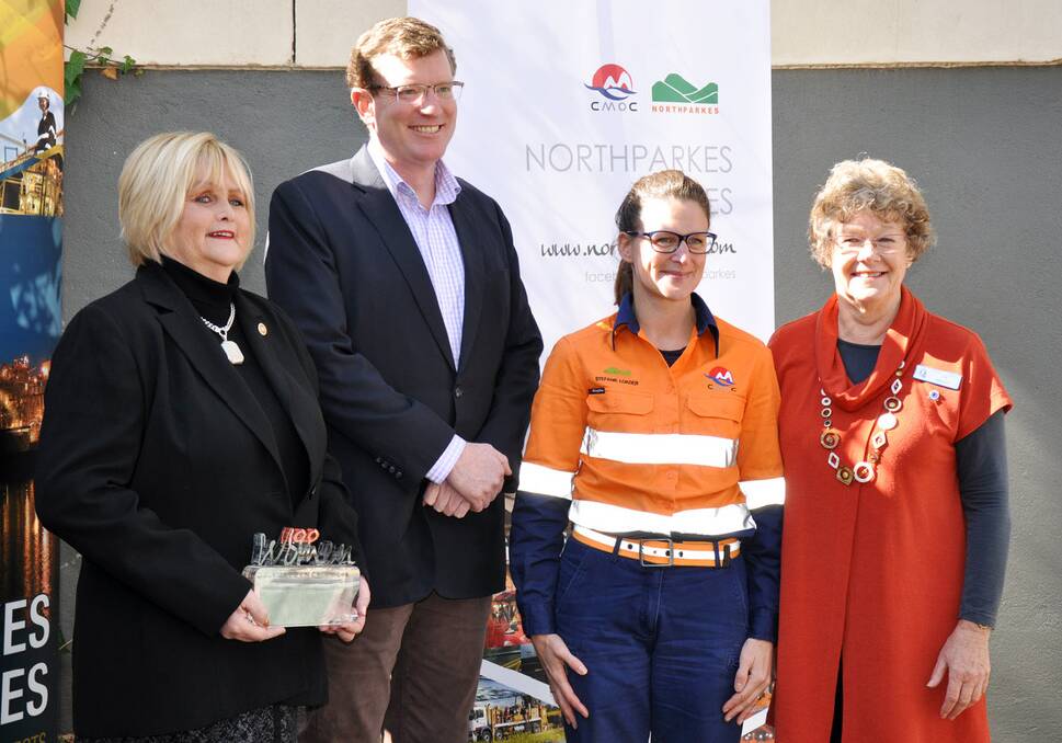 Pictured at the launch of the Women of Influence in Orange are from left, Jan Savage, MP Andrew Gee, Stefanie Loader and Lyn Haynes (Orange Quota president).  Jan and Stef are offering themselves as mentors for potential nominees.