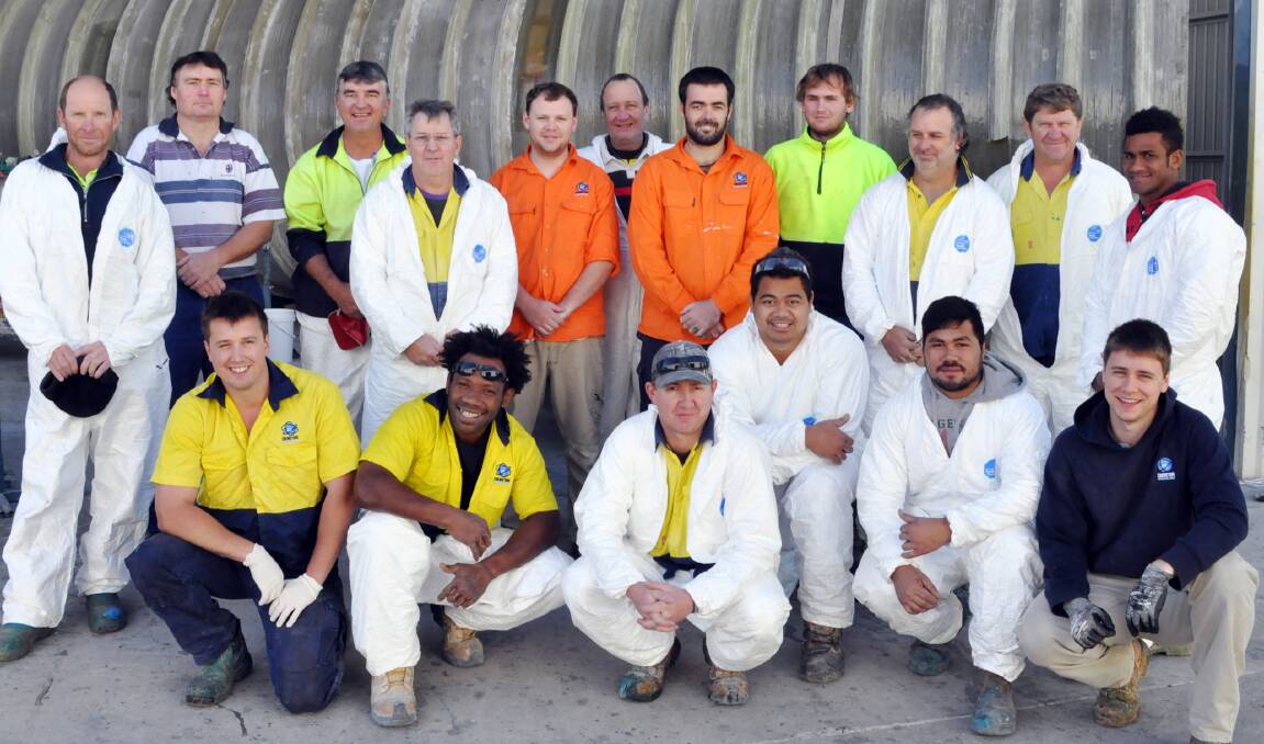 Pictured are Chemstore’s local staff who operate from the company’s premises in Clarke Street. From left to right are, back row - Rodney Punch, Steven Gillard, Terry McAneney, Guy Parker, Chris Cannon, Jeff Punch, Jay Kross, Adam Harvey, Steve McGonigal, Darren Mann, Aporosa Ada; front Row - Jarrad Punch, Epi Sadrodro, Luke Parker, David Masoe, Ionatana Tino, Aaron Punch.
Missing - Tom Anderson, Jonathan Henry, Wayne Jordan, Aaron Kingham, Ryan McLuckie and Allan Cannon.