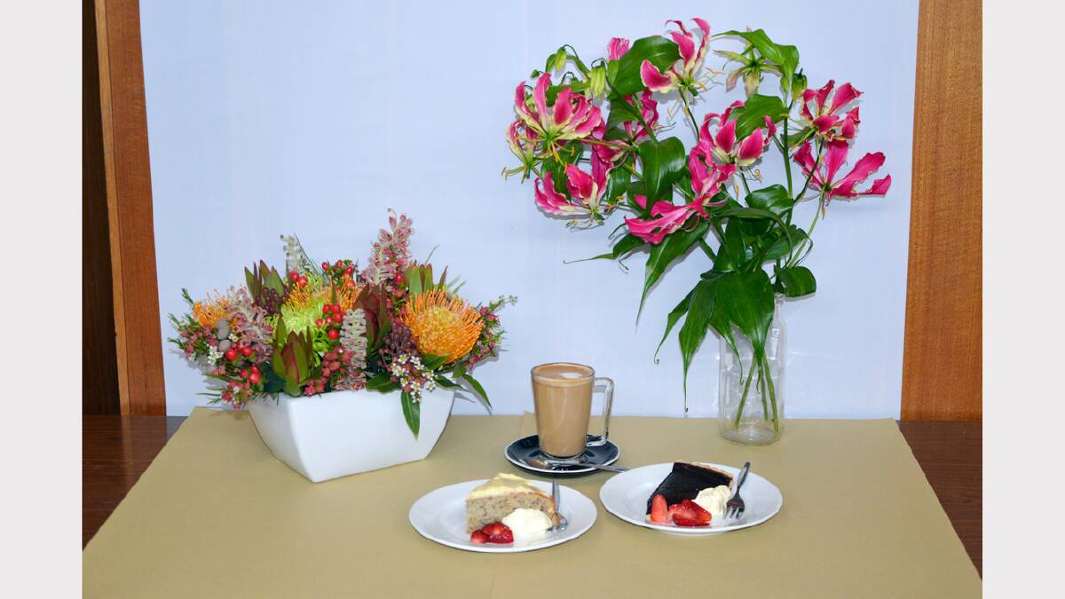 Some of the delicious food and beautiful flowers available from the Pink Orchid. 