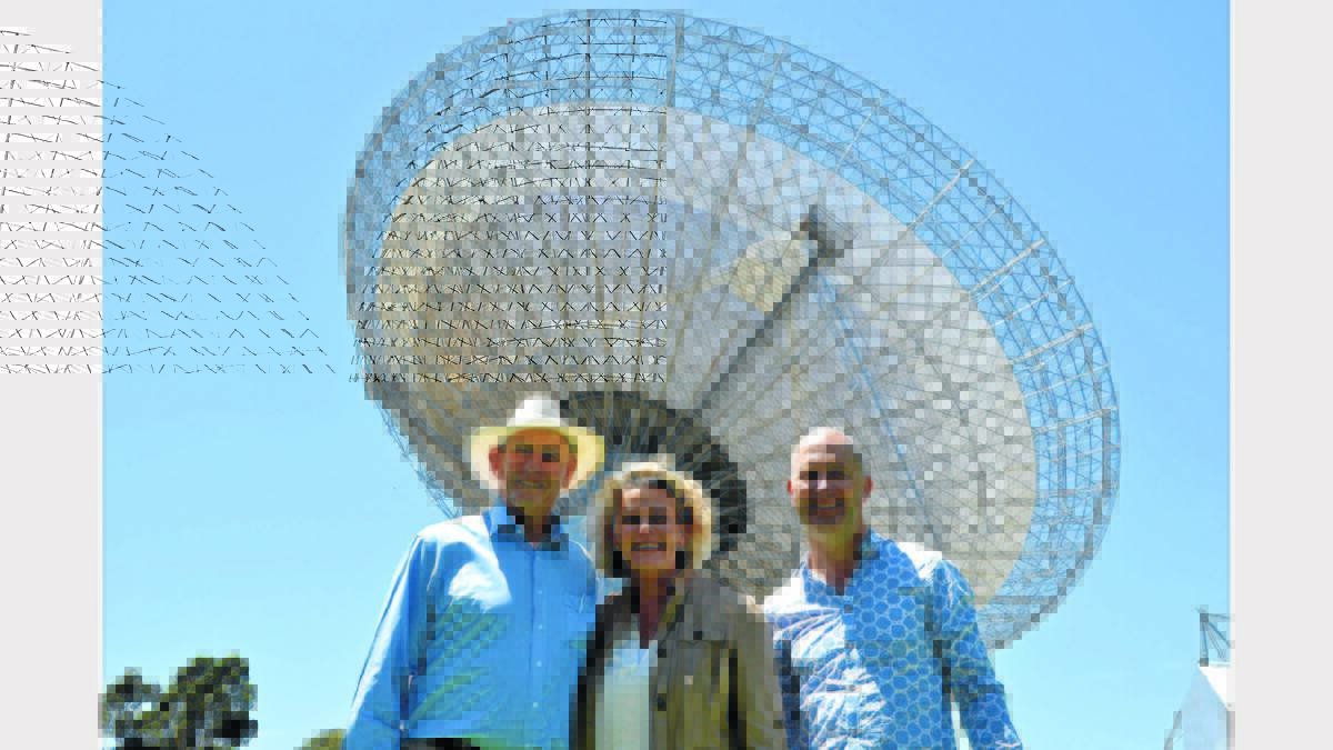 Graham Blight (outgoing NRMA director), incoming director, Fiona Simson, and President of the NRMA, Kyle Loads at the announcement this week in Parkes.  Photo: Barbara Reeves.