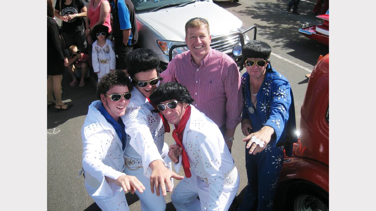 Local state MP, Troy Grant joins in the spirit of the 2014 Elvis Festival.