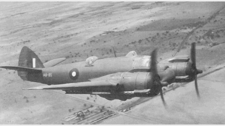 A World War II Beaufighter aircraft.