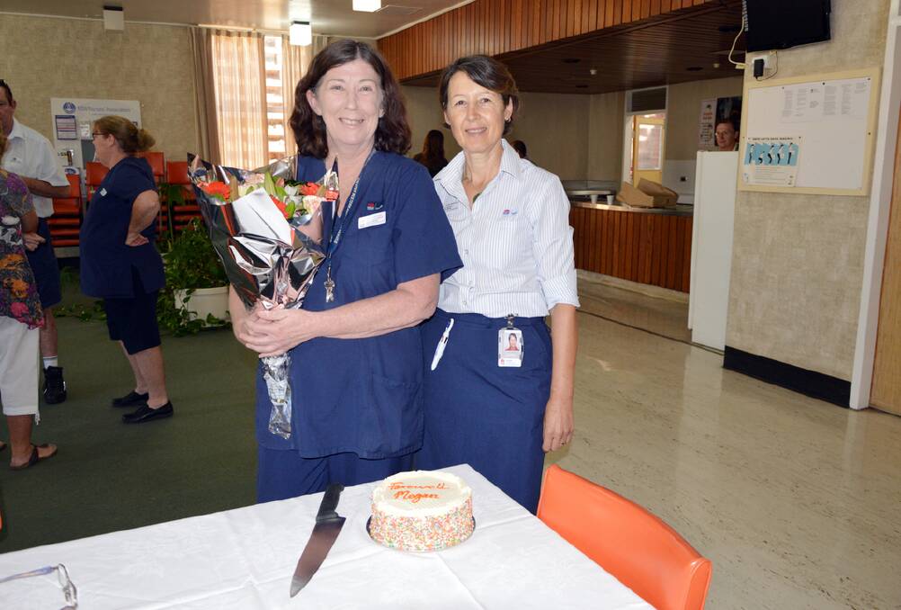 Megan Wooldridge (left) with Ali Rendall (Nurse Manager). Photo: Barbara Reeves. 