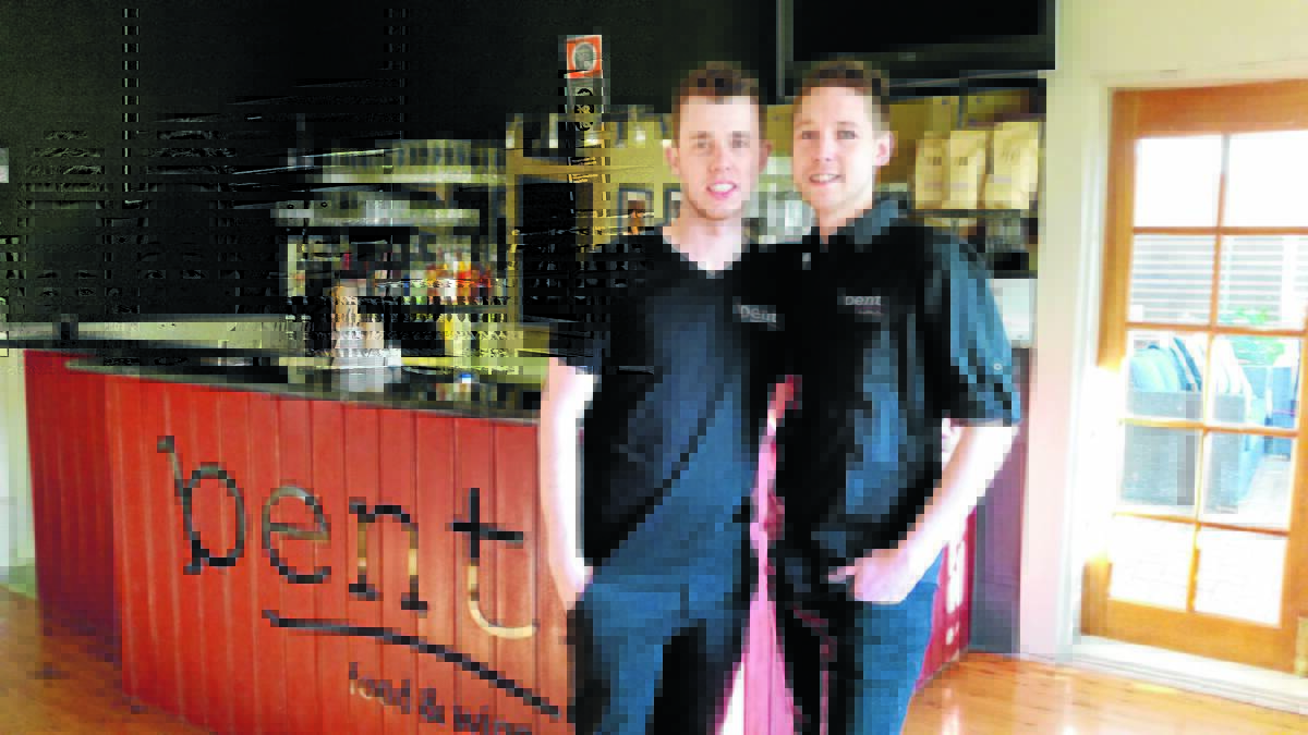 Partners Ryan Cunningham and Kyle Rayner - hosts of Bent Food and Wine in Parkes.     