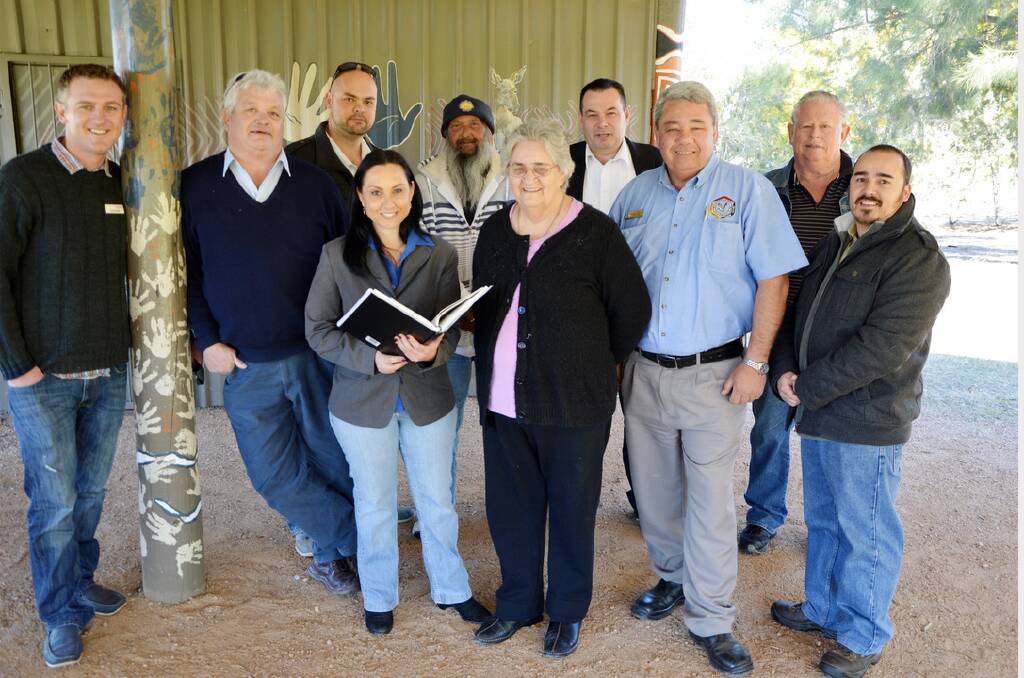 Pictured at the meeting between representatives of the Three Rivers Regional Assembly and members of the Parkes Aboriginal community are, left to right - Jaromir Sladek, Ralph Smith, Scott Turnbull, Amanda Corcoran (TRRA representative, Parkes), Robert Clegg, Patricia Oliver, Tony Miller (Aboriginal Enterprise Development Officer), Kevin Read (Aboriginal Liaison Lachlan LAC), Bill Cox and Kevin Bloomfield .   Photo: Bill Jayet    