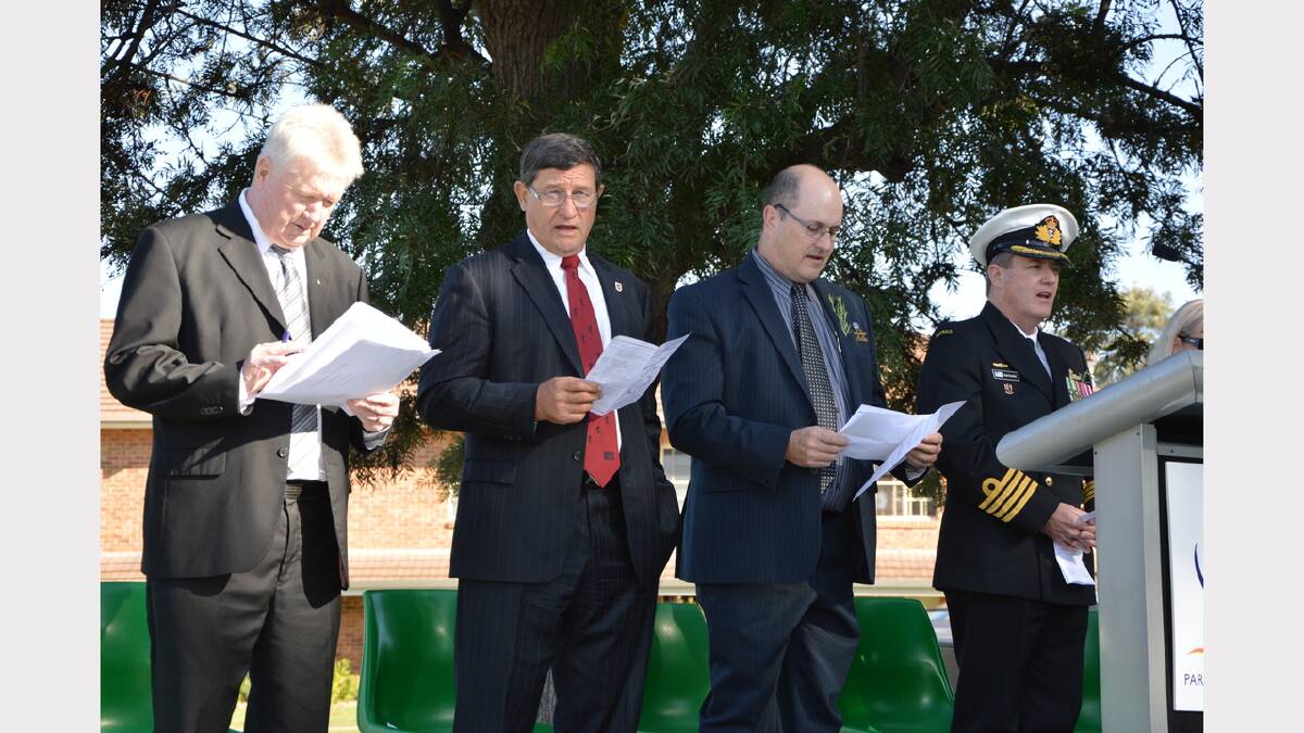 Pictured are scenes from the ceremony in Cooke Park this morning. Photos: Barbara Reeves