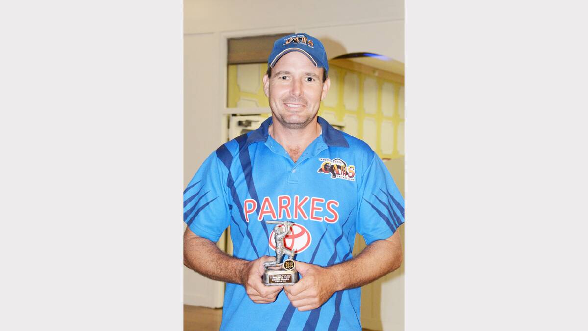 Clinton Hawke capped a great season with Player of the Year honours.	           Photo: Renee Powell 0414CricPres2