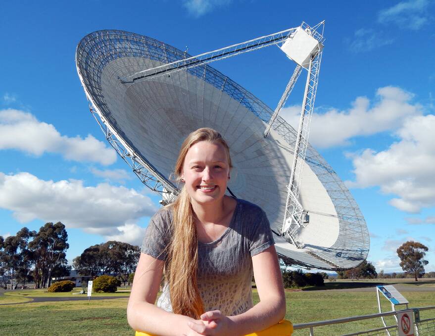 Charlotte Ward is one of 30 university students who will be at CSIRO’s Parkes Telescope this week on the hunt for gravitational waves. 
