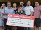 Alison and Neil Westcott from the Parkes Ministers Association, Parkes Elvis Festival director Tiffany Steel, Lachlan Health Service team coordinator of Safe Haven Kylie Browne, Andrew Taggart, Craig Bland and James Leach (all Ministers Association). Picture by Christine Little