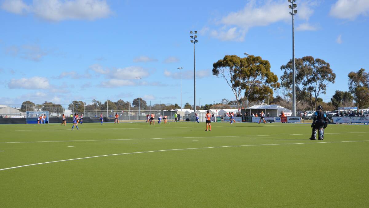 Parkes Hockey turf one in the McGlynn Park complex was a hive of activity for three days during the Southern NSW Over 35s Women's Masters Championships in July.