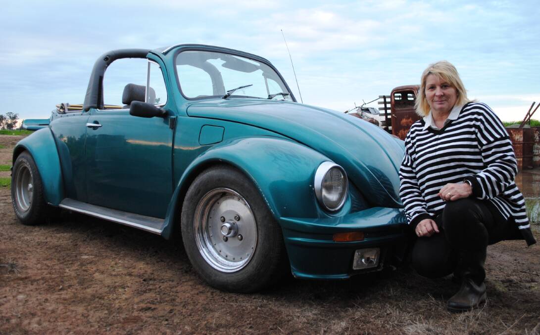 ALMOST READY: Jade Copp and her partner Ian Kneale, who are from Tomingley, are hoping to get this VW Beetle back on the road in time for summer, after it spent 10 years out of action.