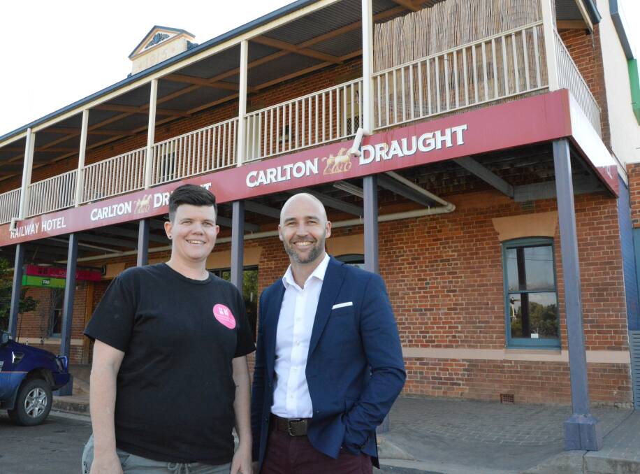 Regional Manager for Airbnb Brent Thomas from Sydney thanked Railway Hotel owner Bianca Sheridan for the amazing hospitality during his stay in Parkes.