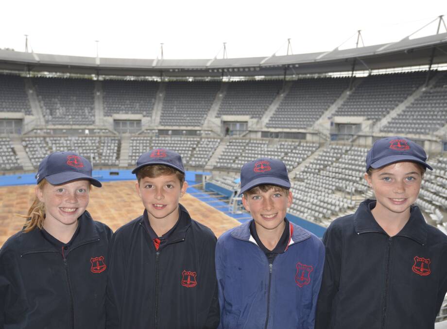 THIRD IN NSW: The Parkes Public School tennis team - left to right, Molly Kennedy, Gabe Goodrick, Joseph Tanswell and Maddy McCormick - who came third in NSW in the PSSA Tennis Knockout competition.