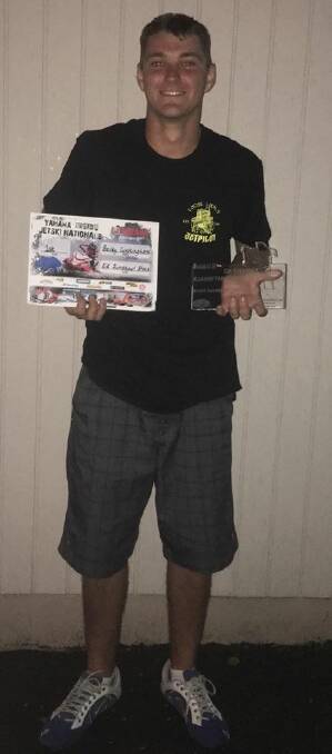 VICTORIOUS: Bailey Cunningham with his E/E runabout stock winner's award. Photo: Supplied