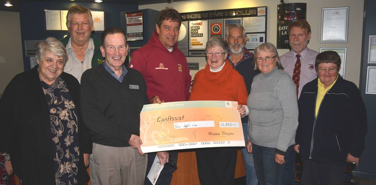 The Parkes Boars Rugby Union Club presented $10,850 to Parkes Can Assist following a special charity fundraiser match against Forbes on July 9.