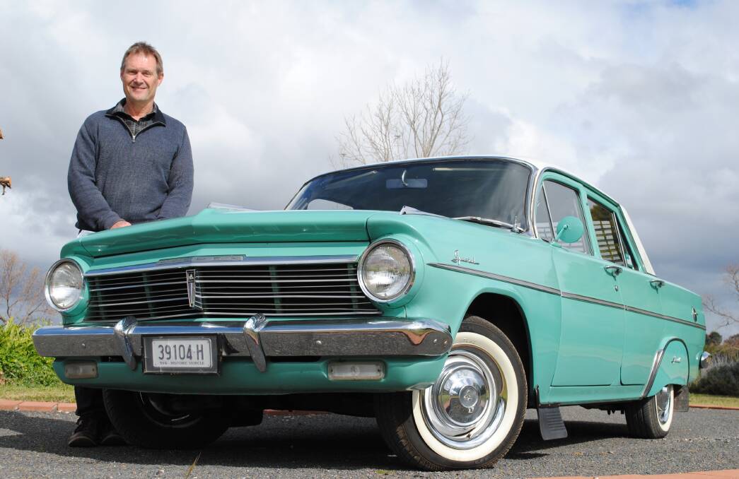 YOU BEAUTY: Ian Ward’s parents had an EH sedan like this when he was a kid in exactly the same colourings, which is why Ian was quietly looking for one when he found this car for sale in Richmond. Photo: Jeff McClurg