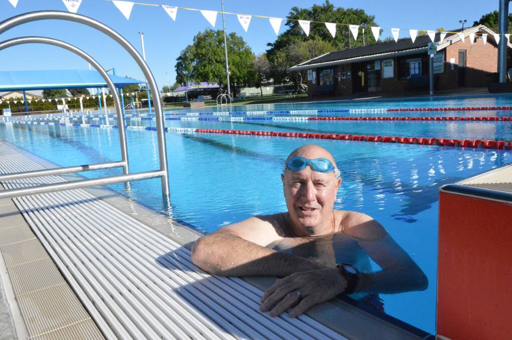 BEST MOVE: Parkes retiree and regular lap swimmer, Garry Phipps has welcomed the decision to open the Parkes pool between 8am and 10am. Photo: Christine Speelman