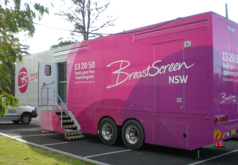Women in Trundle, Tullamore and Tottenham are being encouraged to  make a booking to have a mammogram while the BreastScreen NSW mobile breast screening unit is in town.