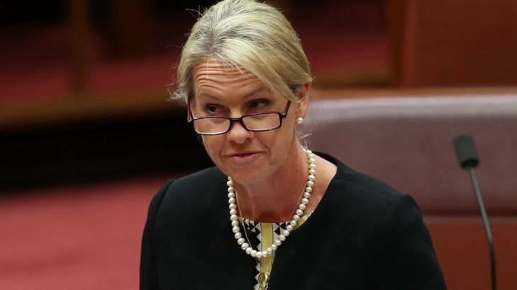 Vanishing act: Assistant Health Minister Fiona Nash and the rating system that was taken offline. Photo: Andrew Meares
