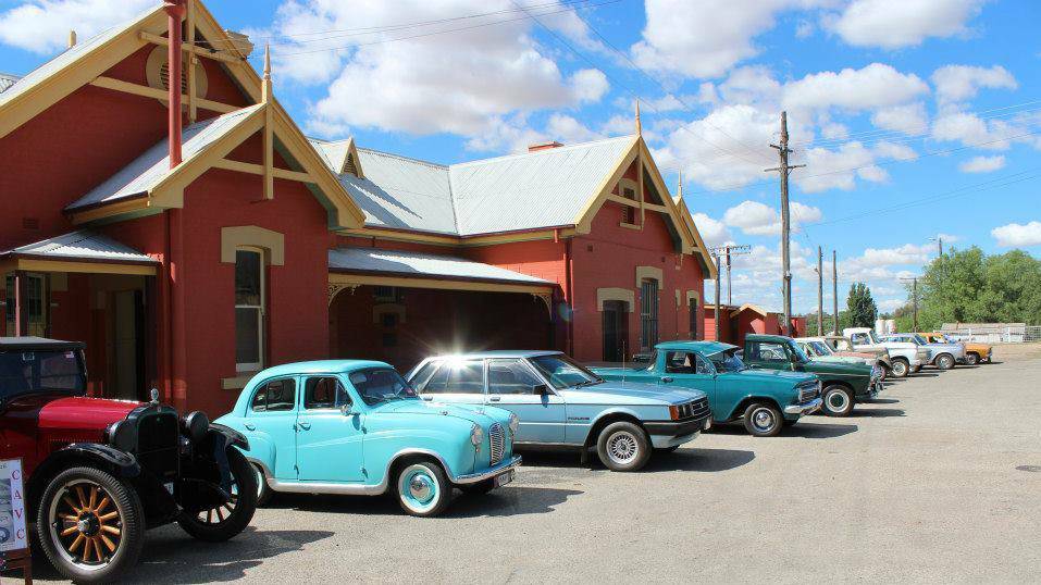 COWRA: Gas guzzlers and clunkers from yesteryear were on show at Cowra’s heritage-listed Railway Station, where the Club meet every third Monday evening. Photo: Cowra Antique Vehcile Club Facebook.
