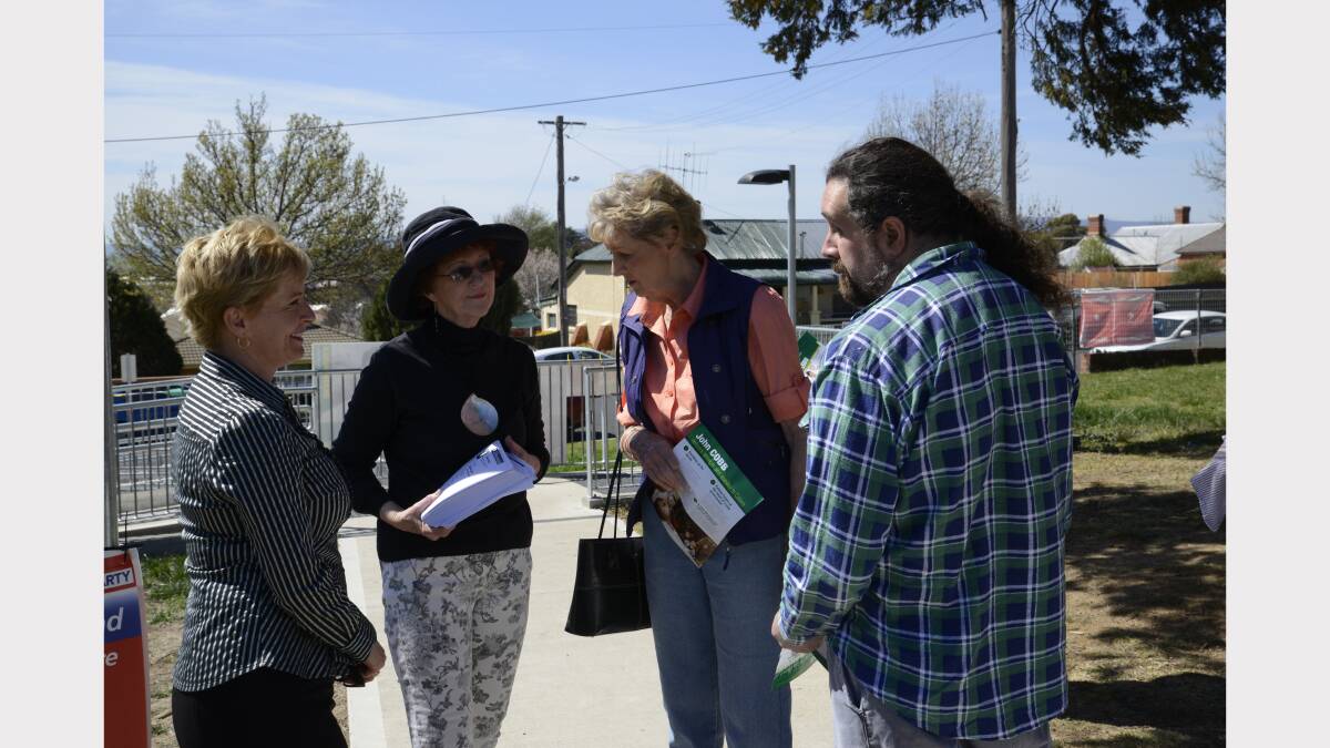 CALARE VOTES: Voters at the polling booths around Bathurst. Photo: Phill Murray