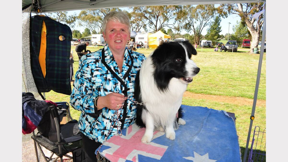 Kellie Stanfield of Tumut proudly displayed her Border Collie 'Korella Casta Shadow' – pet name Korey who won best of Breed at the Trundle Show. The two-year-old is already and Australian Champion.