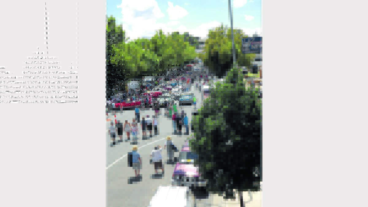 Pictured is the impressive scene on Saturday when all the cars were on display.