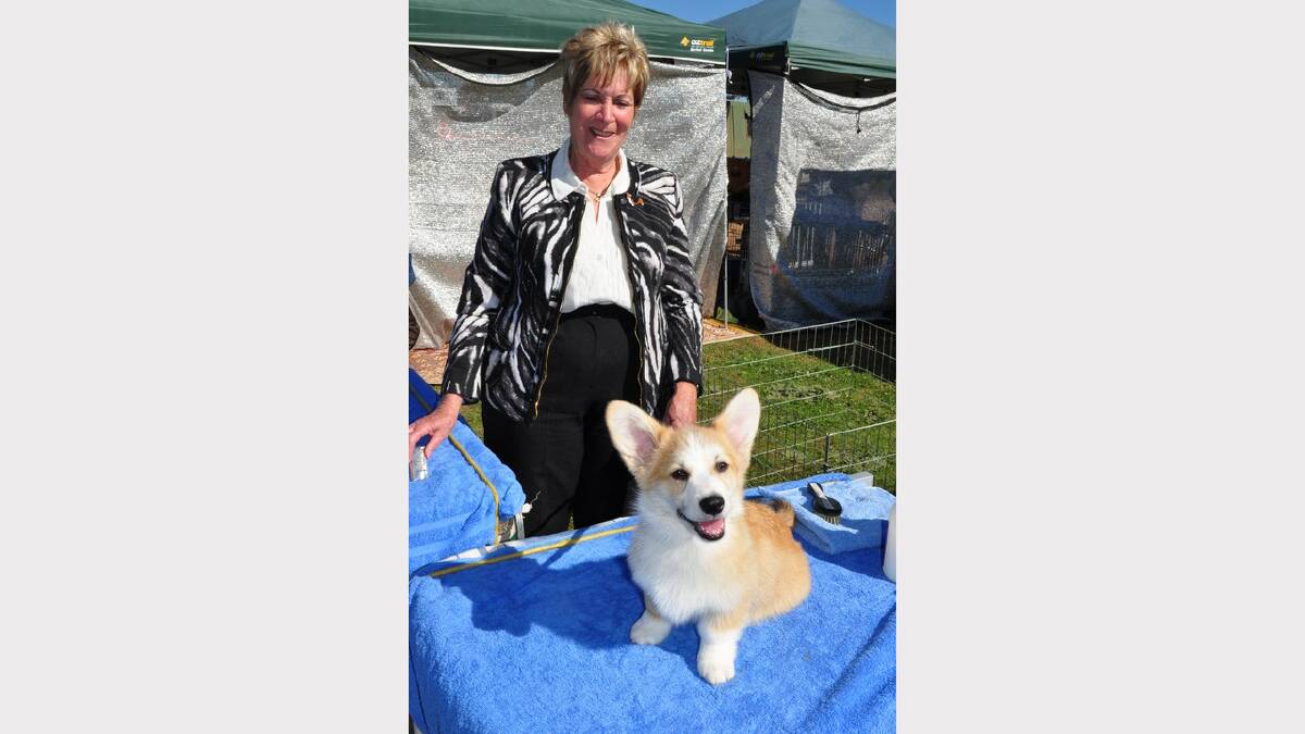 Three-month-old Welsh Corgi 'Mariah’ was all smiles for the camera along with her owner Joan Hutton of Sydney.