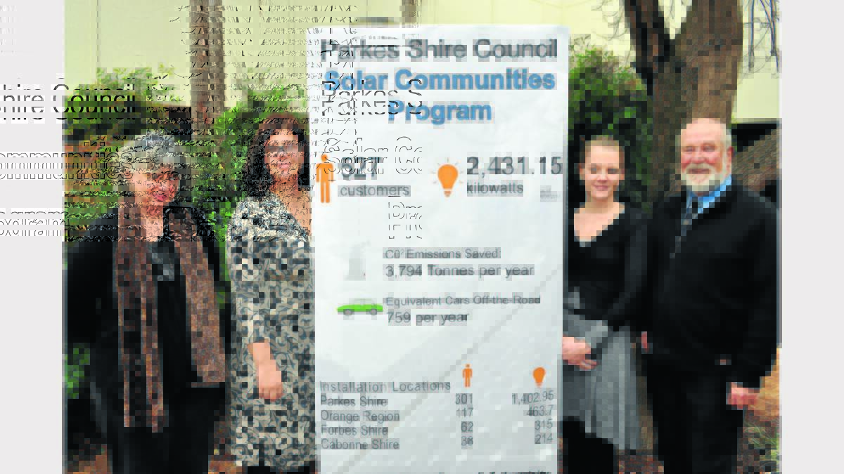 Tidy Town’s Assessor Lynda Newnam (left) during her visit to Parkes Shire Council with Jodie Howard (Community Engagement Officer), and Ellie O’Donoghue (Grants Officer). Photo: Bill Jayet  