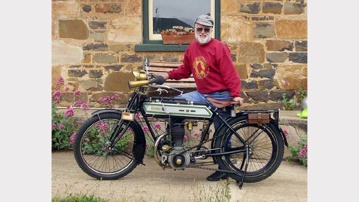 Graham Froud from Tilba on the NSW south coast is one of 140 riders coming to Parkes for the veteran motorcycle rally.
