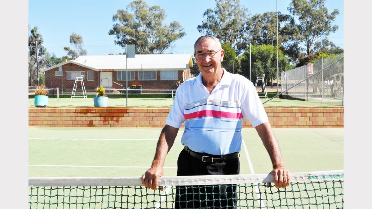 Order of Australia Medal recipient Hedley Nicholson at his beloved Parkes Tennis complex.